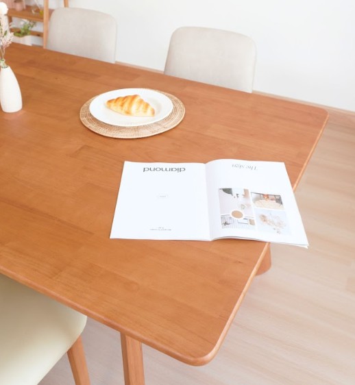 โต๊ะทานข้าวไม้ยางพาราแท้ 6 ที่นั่ง MAAI DESIGN  รุ่น DEZATO TABLE L สีโอ๊ค_3